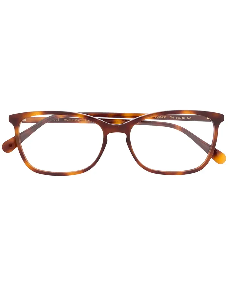 Gucci Eckige Brille - Braun Braun