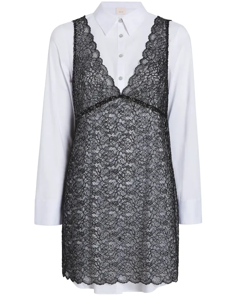 Cinq à Sept Minikleid mit Spitze - Schwarz Schwarz