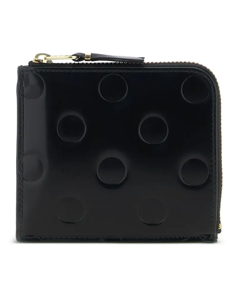 Comme des Garçons Portemonnaie mit geprägten Polka Dots - Schwarz Schwarz