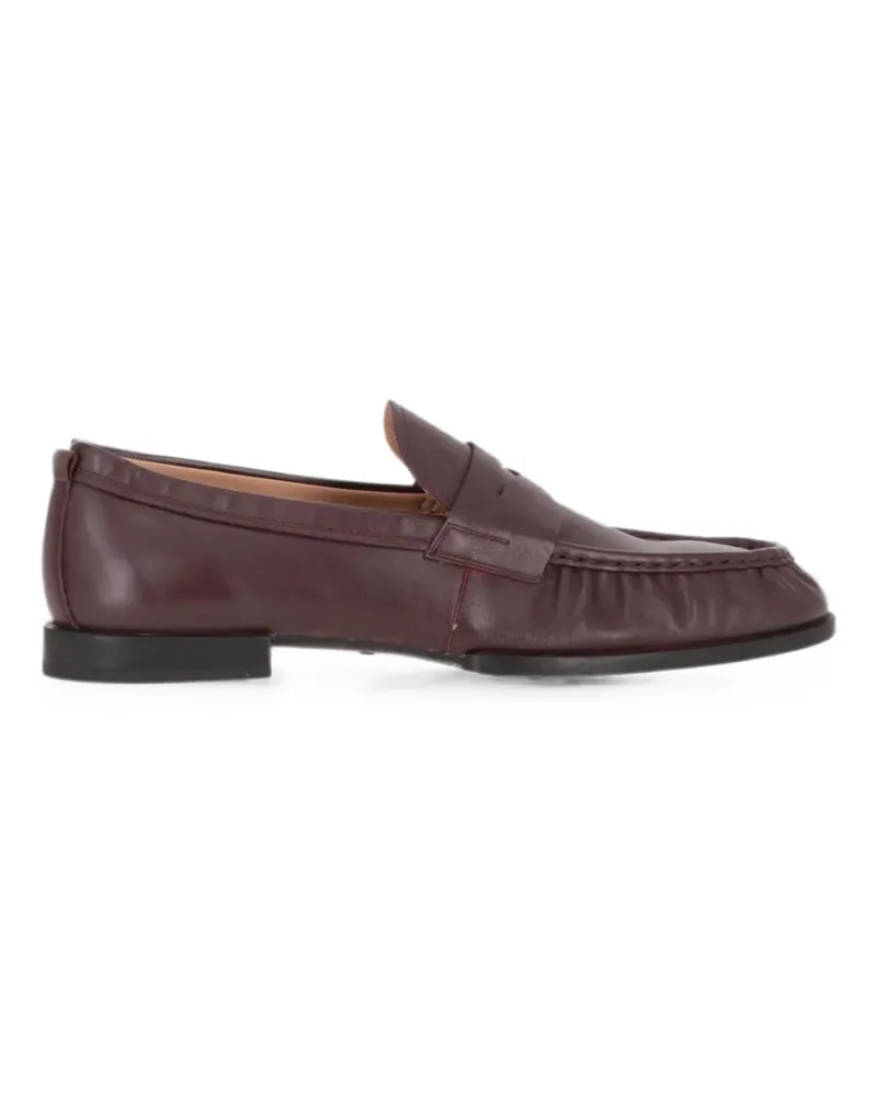 TOD'S ruched-detail loafers - Rot Rot