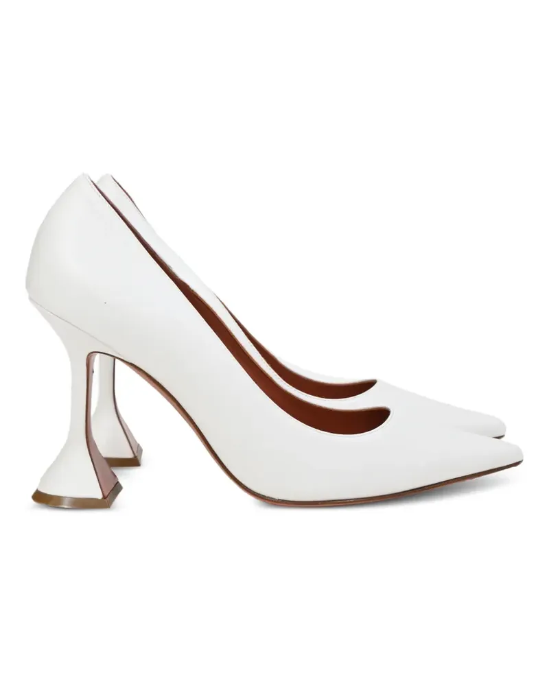 Amina Muaddi Ami geometric heel pumps - Weiß Weiß