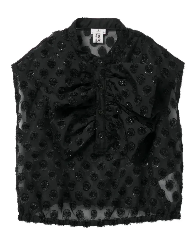 Noir Kei Ninomiya Bluse mit Rüschen - Schwarz Schwarz