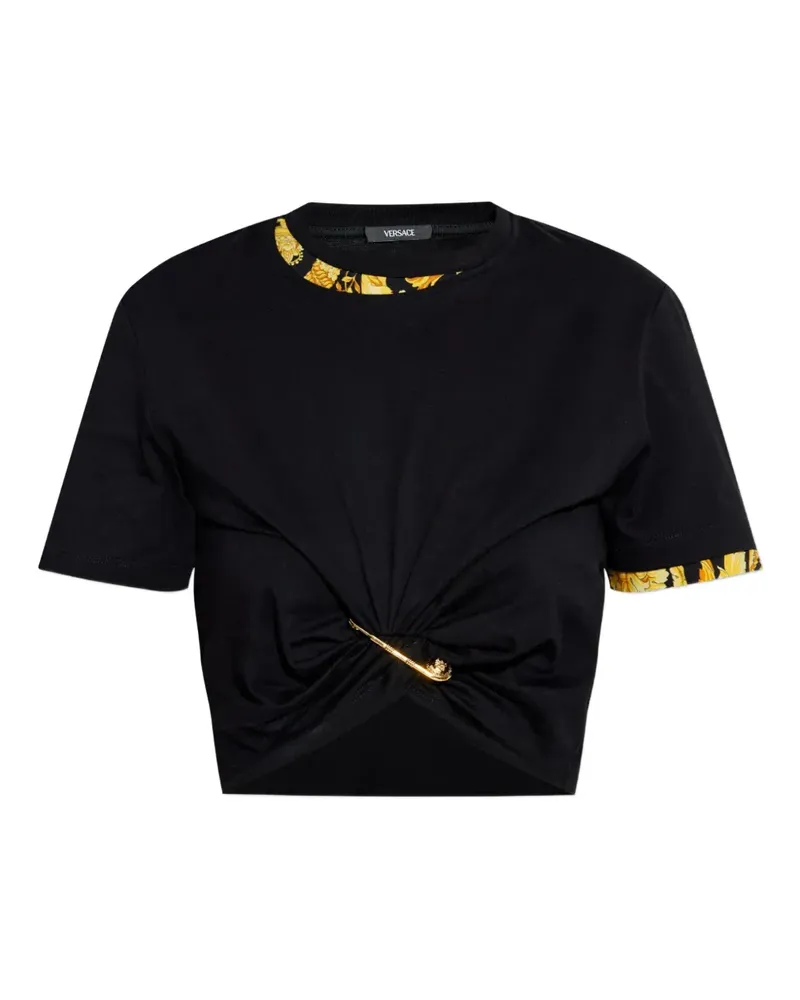 Versace Top mit Sicherheitsnadel - Schwarz Schwarz