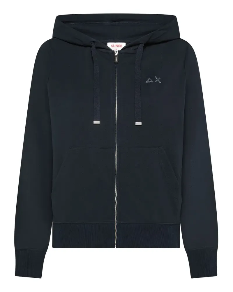 Sun68 logo-detail hoodie - Blau Blau