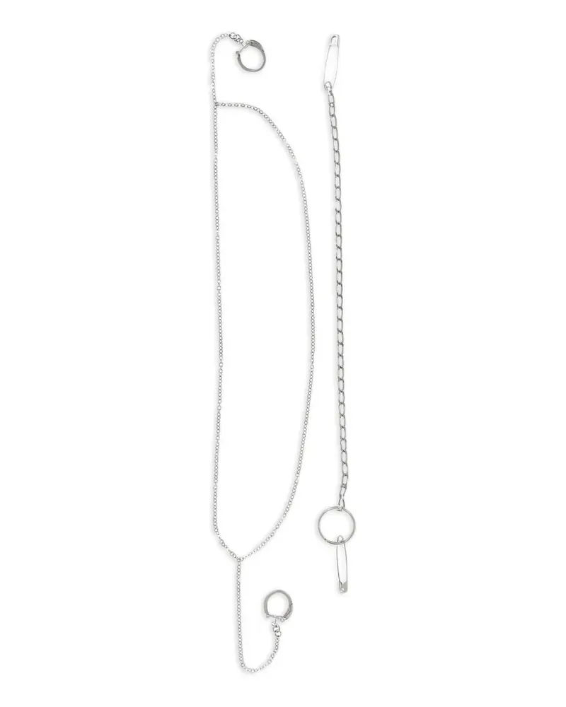 Maison Margiela Halskette mit Sicherheitsnadeln - Silber Silber