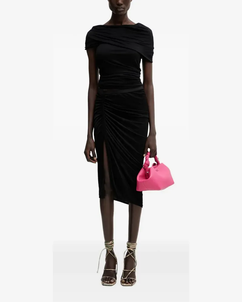 Rick Owens Lilies Lola ruched boat-neck top - Schwarz Schwarz