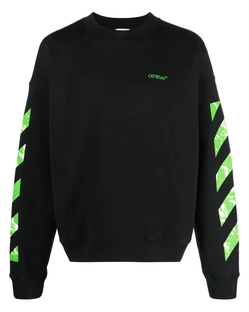 OFF-WHITE Sweatshirt mit diagonalen Streifen - Schwarz Schwarz