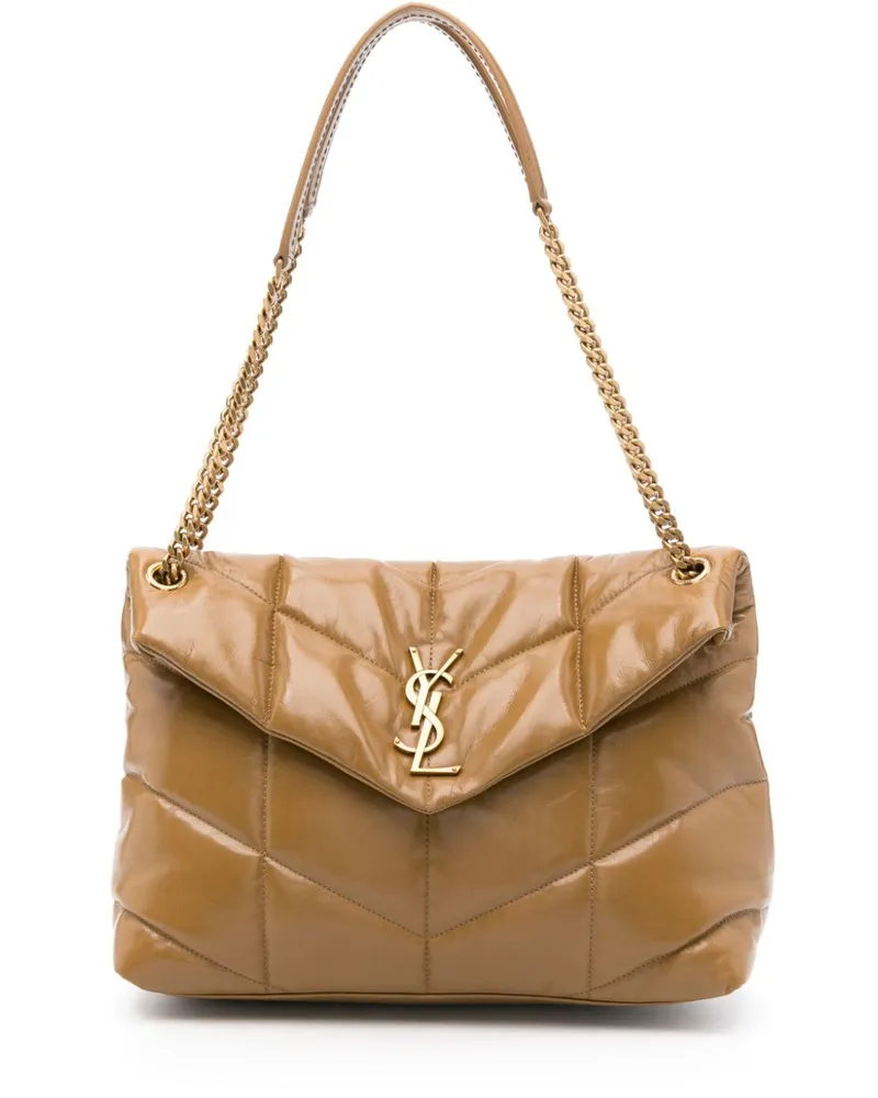 Saint Laurent Mittelgroße Puffer Schultertasche - Braun Braun