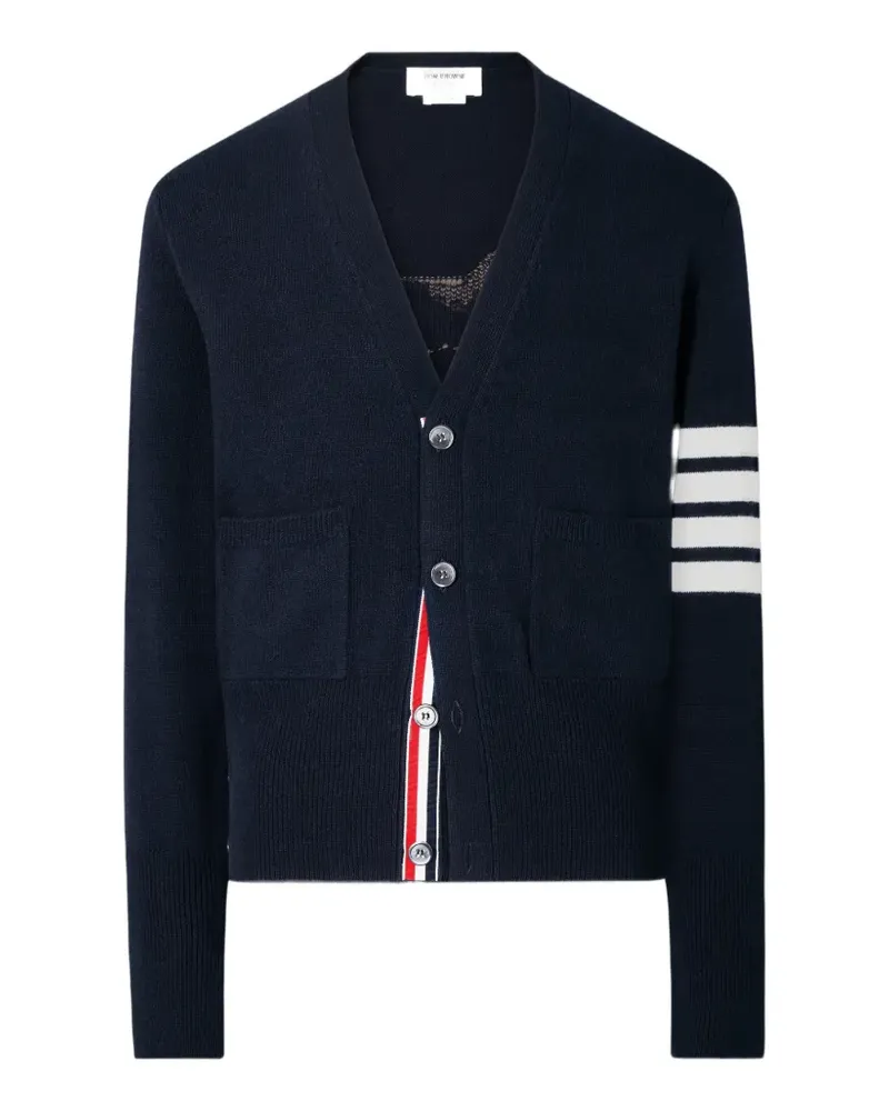 Thom Browne Lunar New Year Cardigan mit Streifen-Intarsie - Blau Blau