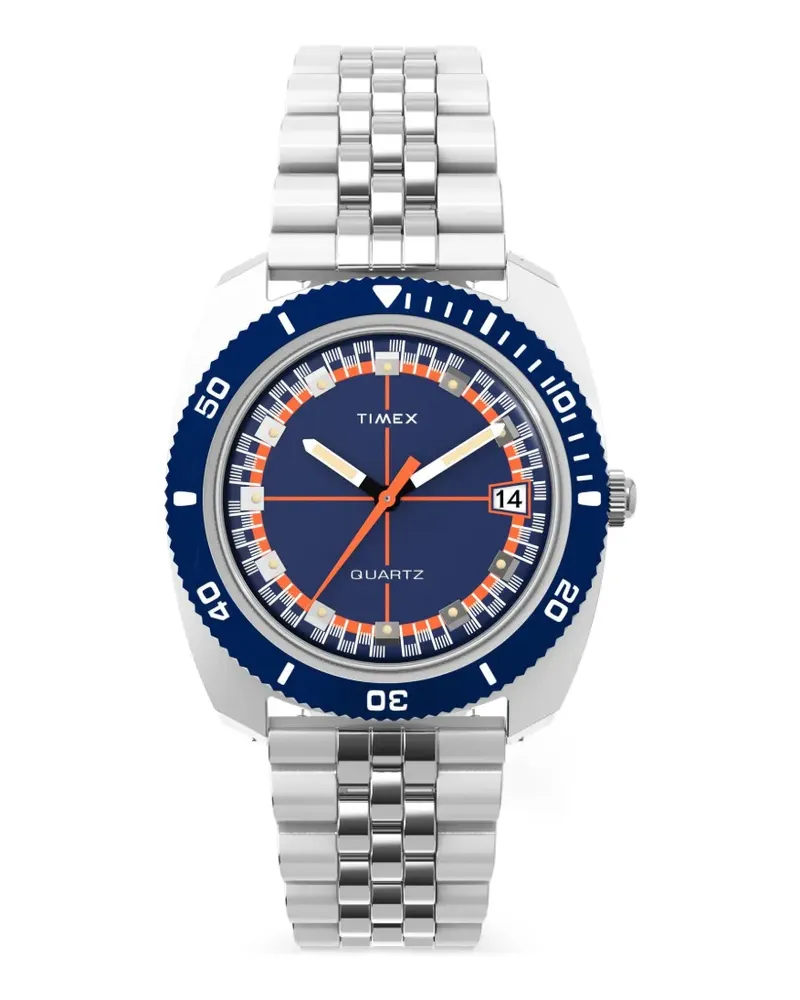 Timex Q  1971 Velocity Armbanduhr 36mm - Blau Blau