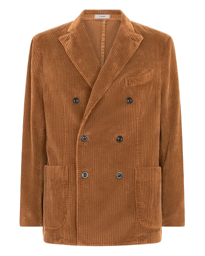 Boglioli Doppelreihige Cordjacke - Braun Braun