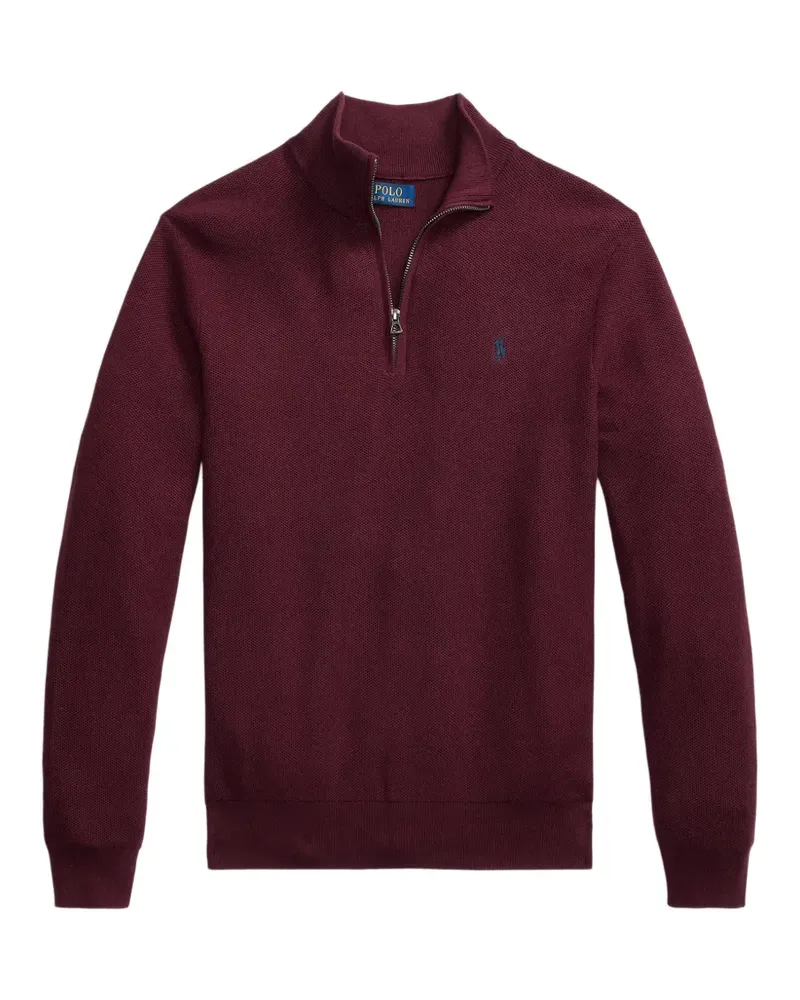 Ralph Lauren Pullover mit Reißverschlusskragen - Rot Rot