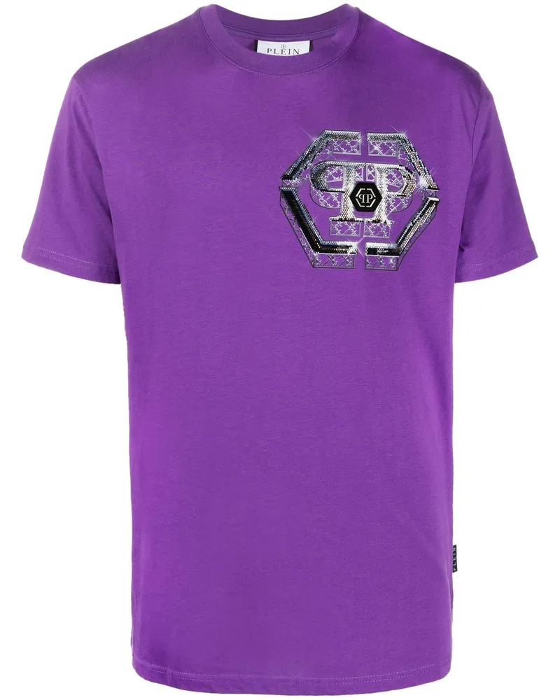 Philipp Plein T-Shirt mit Logo-Print - Violett Violett