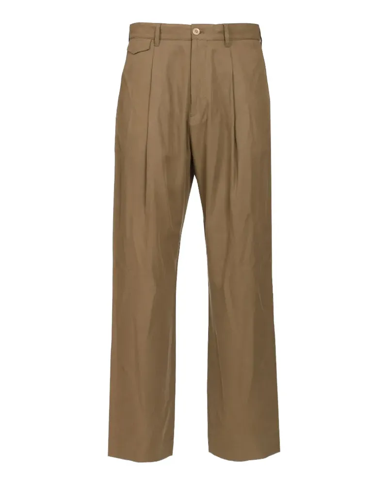 Paul Smith Straight-Leg-Hose mit Falten - Grün Grün