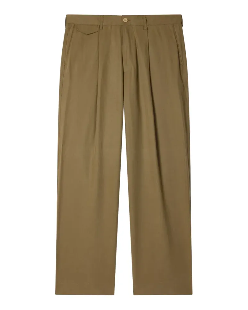Paul Smith Straight-Leg-Hose mit Falten - Grün Grün