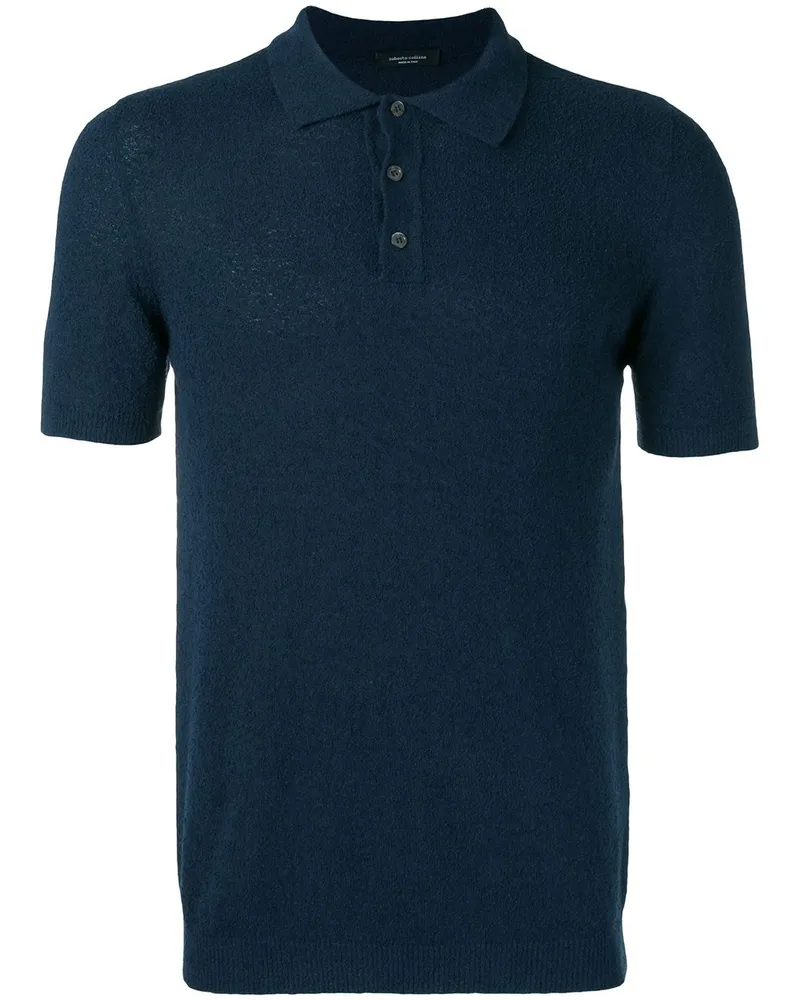 Roberto Collina Klassisches Poloshirt Blau