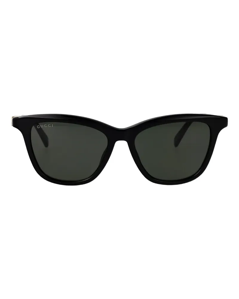 Gucci crystal-embellished logo-lettering sunglasses - Schwarz Schwarz