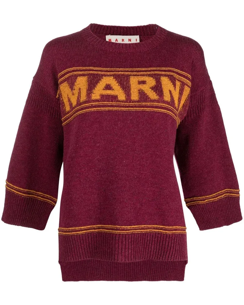 Marni Cardigan mit Logo - Rot Rot