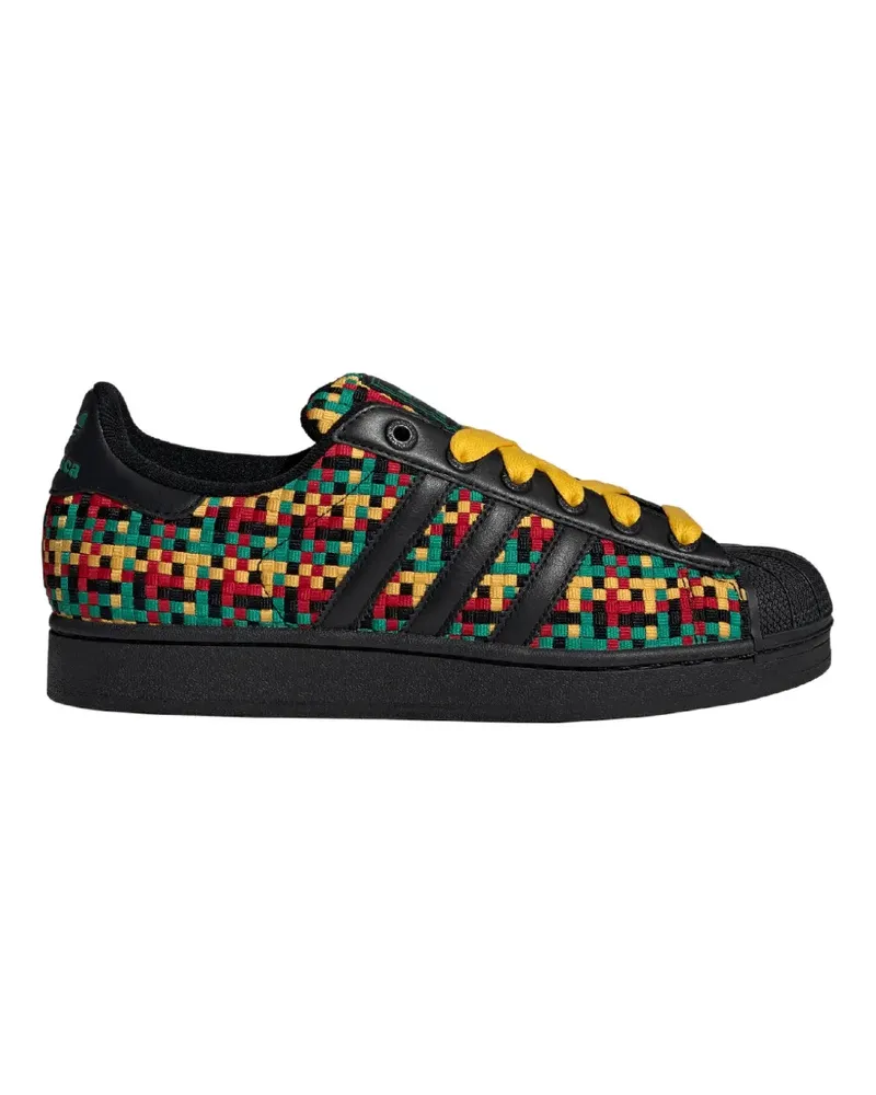 adidas x Bob Marley Superstar II woven sneakers - Schwarz Schwarz