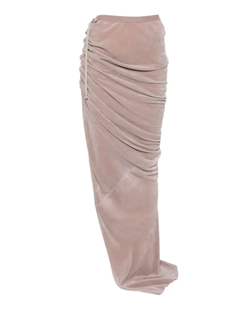 Rick Owens Geraffter Edfu Rock mit Kordelzug - Rosa Rosa