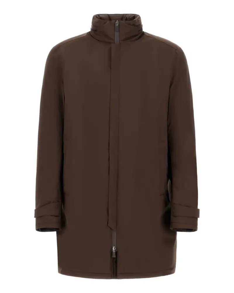 Herno Windstopper Regenmantel mit Kapuze - Braun Braun