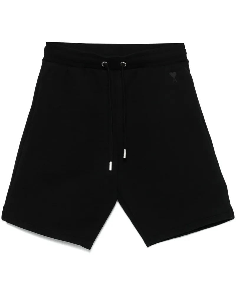 AMI Paris Shorts mit Ami de Coeur-Stickerei - Schwarz Schwarz