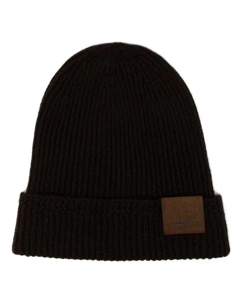 Tom Ford Gerippte Beanie - Braun Braun
