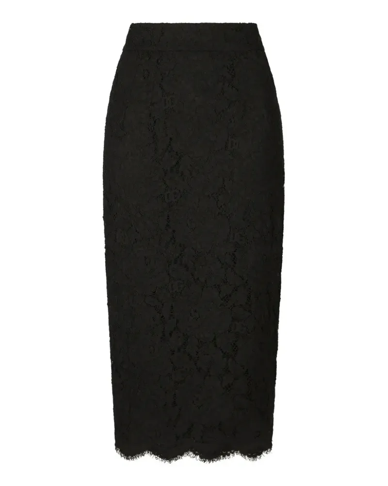 Dolce & Gabbana Midirock aus Spitze - Schwarz Schwarz