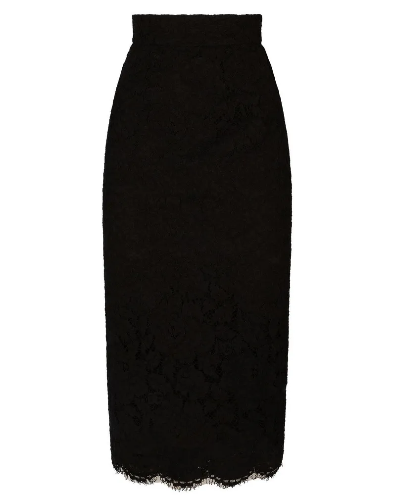 Dolce & Gabbana Midirock aus Spitze - Schwarz Schwarz