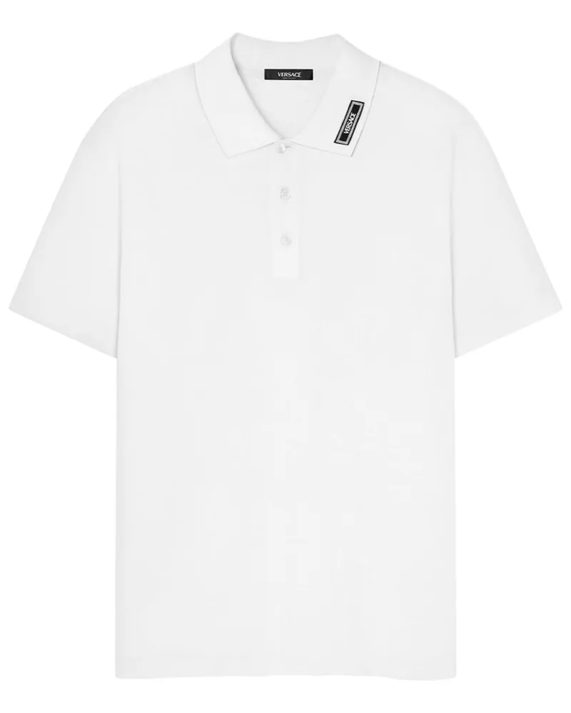 Versace 90s Logo Poloshirt - Weiß Weiß