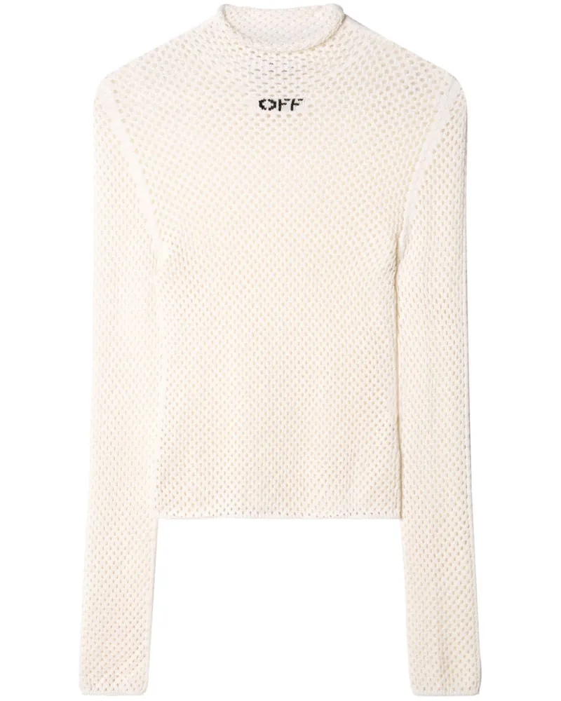 OFF-WHITE Oberteil mit Lochstrickmuster - Nude Nude