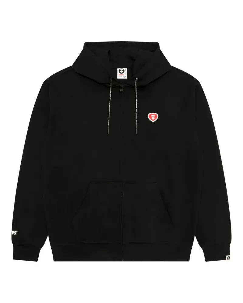 BAPE Heart Moonface Kapuzenjacke - Schwarz Schwarz