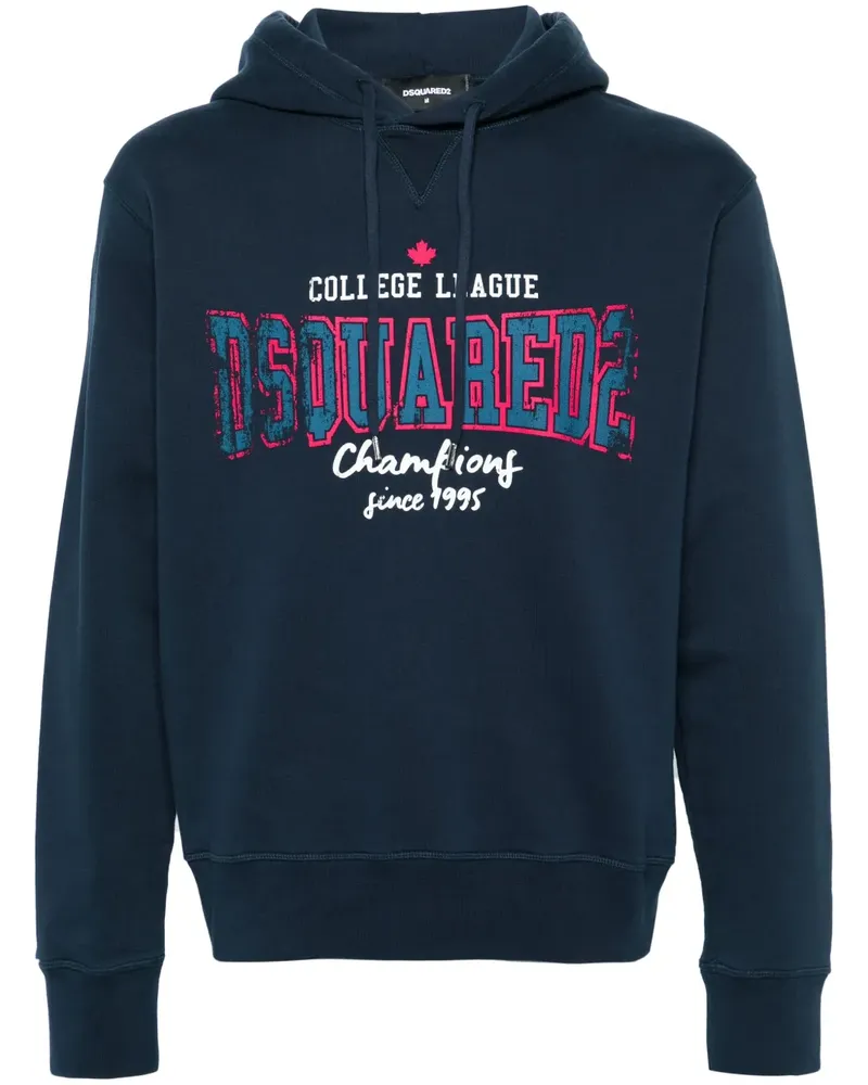 Dsquared2 College League Hoodie - Blau Blau