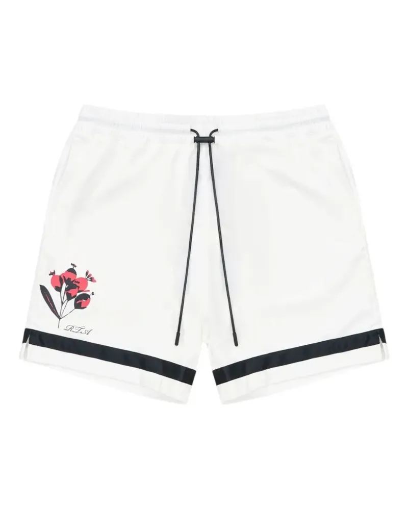 RTA Clyde Shorts mit Blumenprint - Weiß Weiß
