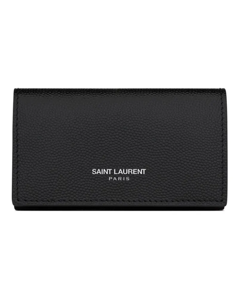 Saint Laurent Schlüsselanhänger mit Logo-Print Schwarz