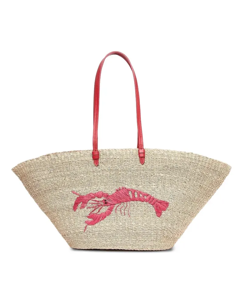 Poolside The Cape Tote Bag mit Hummerapplikation - Nude Nude