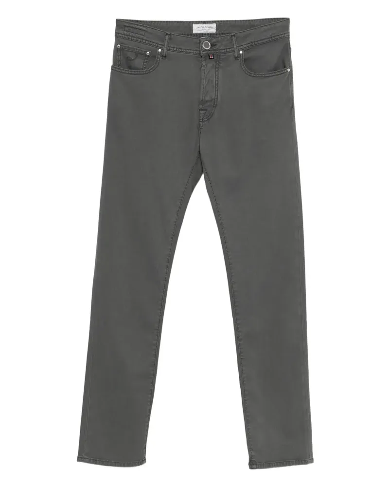 Jacob Cohën button-fly stretch-cotton pants - Grau Grau