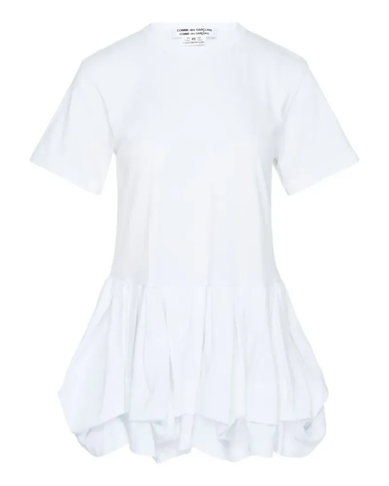 Comme des Garçons ruffled-hem T-shirt - Weiß Weiß