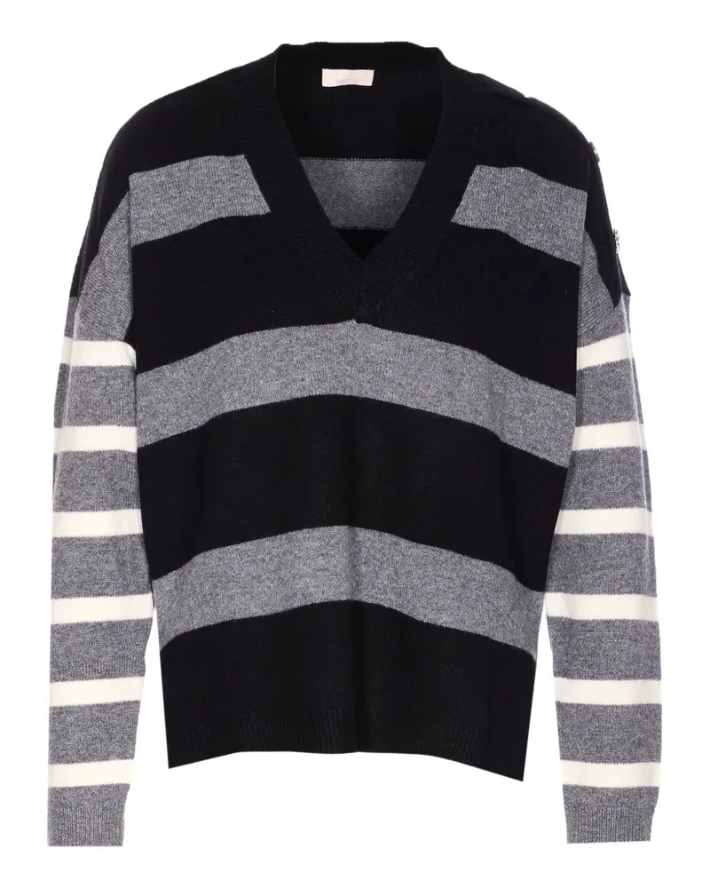 Liu Jo Gestreifter Pullover - Grau Grau