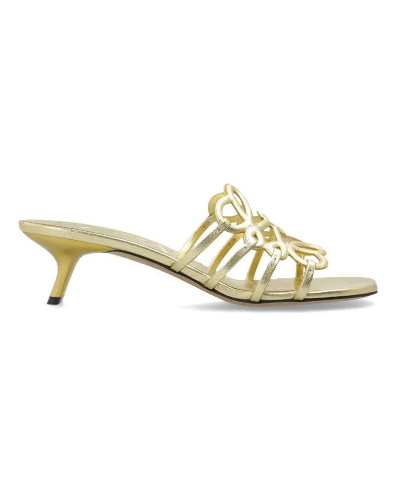 Loewe Anagram-leather sandals - Gold Gold