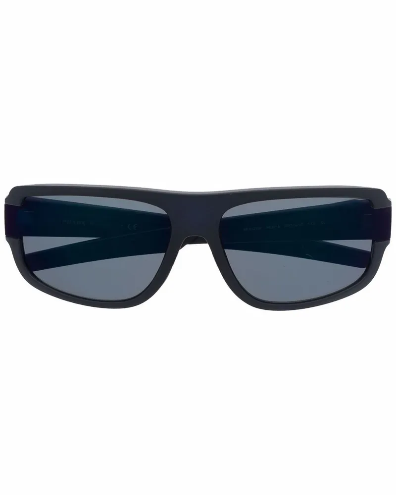 Prada Sonnenbrille mit eckigem Gestell - Grau Grau