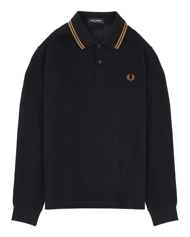 Fred Perry long-sleeved polo shirt - Schwarz Schwarz