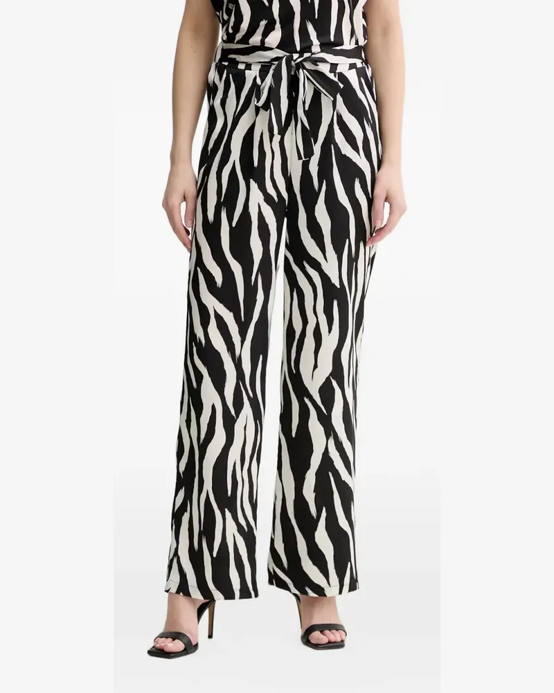 Morgan zebra-print belted trousers - Schwarz Schwarz