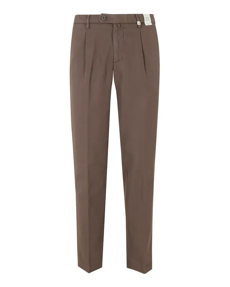 MYTHS pleated-front tailored trousers - Braun Braun