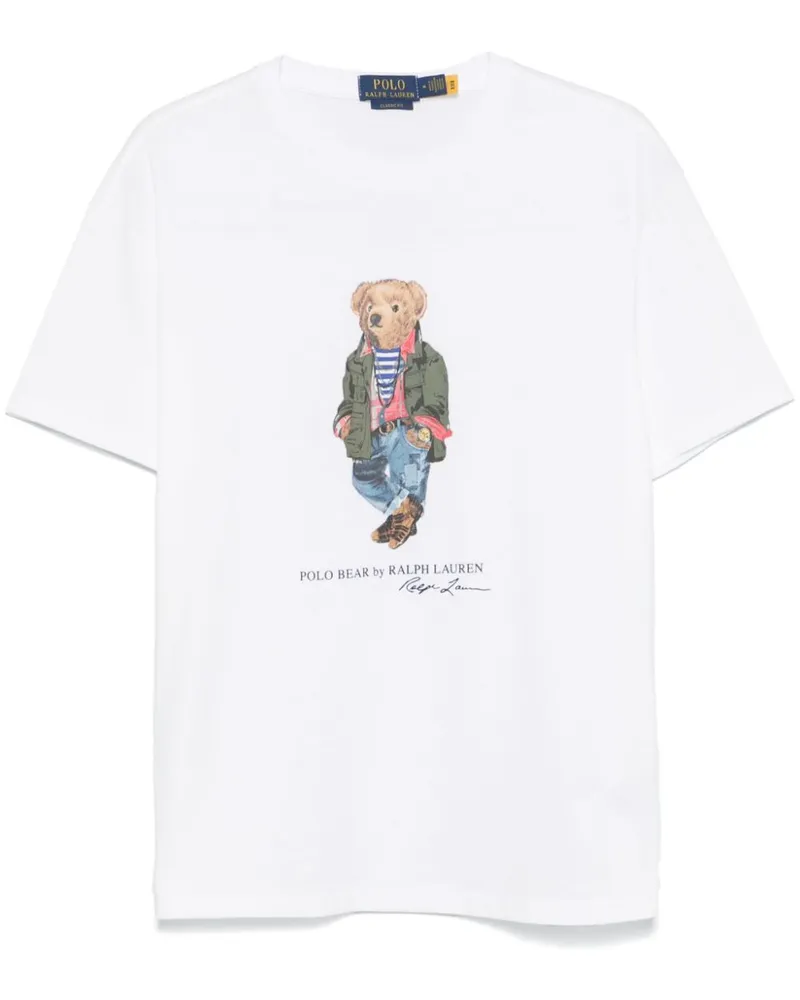 Ralph Lauren T-Shirt mit Polo Bear - Weiß Weiß