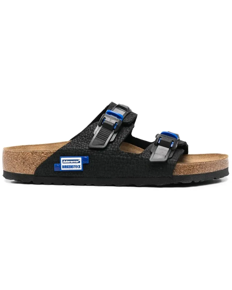 Birkenstock Pantoletten mit Schnallen - Schwarz Schwarz