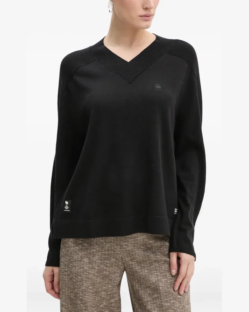 G-STAR RAW Pullover mit V-Ausschnitt - Grau Grau