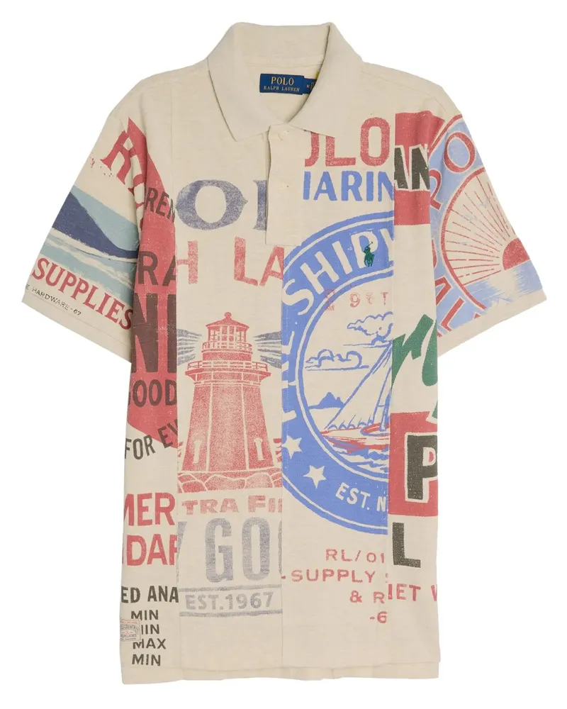 Ralph Lauren Artisan Mesh Poloshirt - Nude Nude