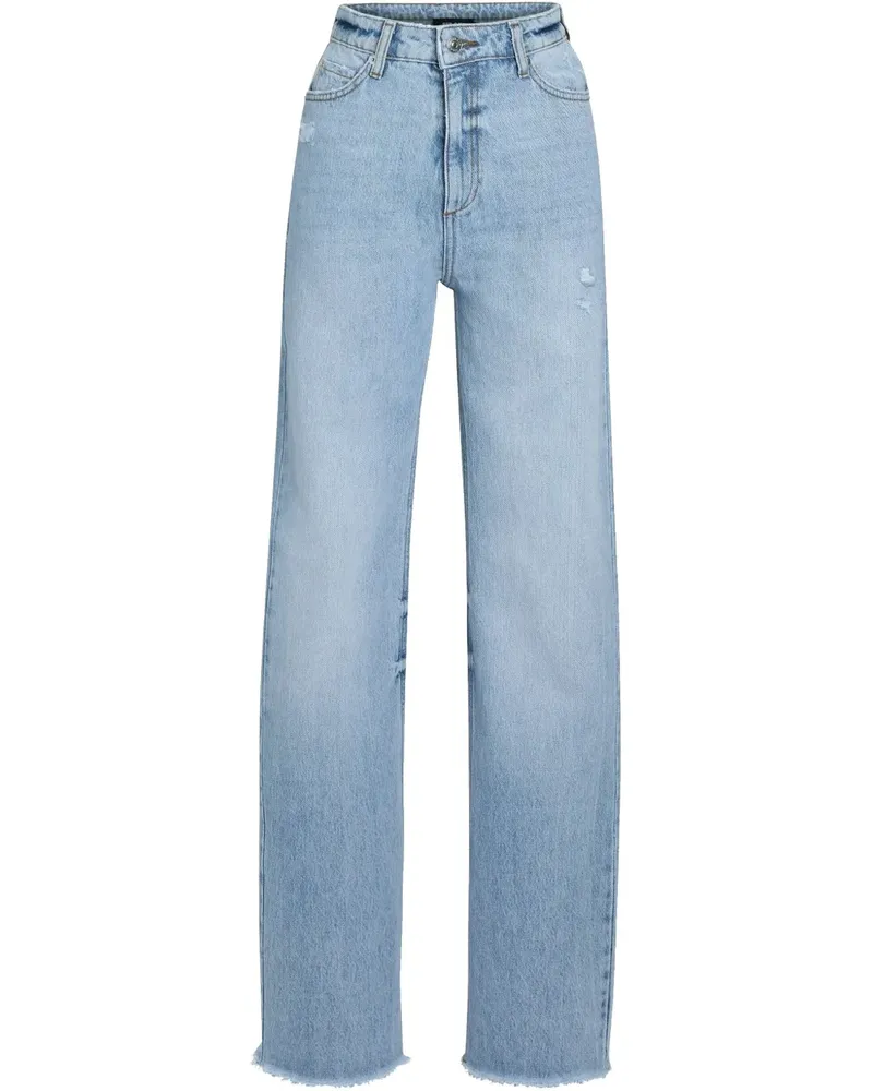 SER.O.YA Straight-Leg-Jeans mit hohem Bund - Blau Blau
