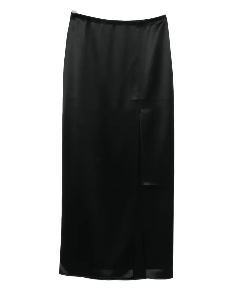 Filippa K Midirock mit Schlitz - Schwarz Schwarz